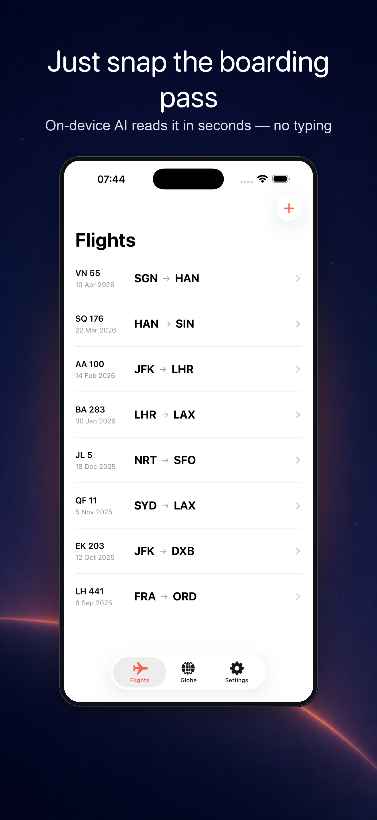 Scan a boarding pass