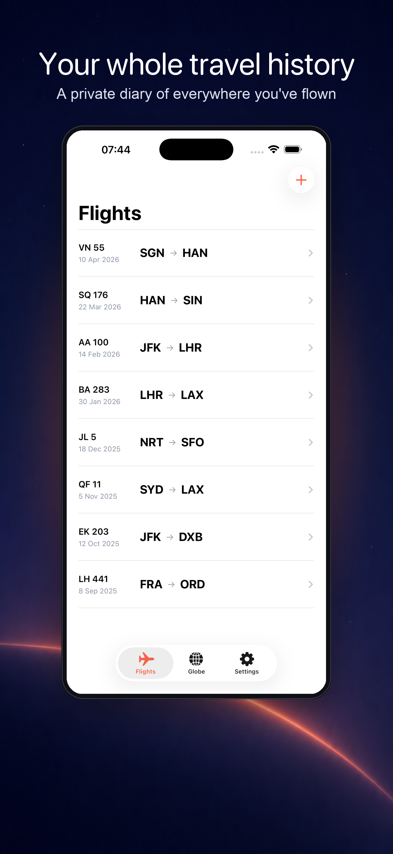 Flight list